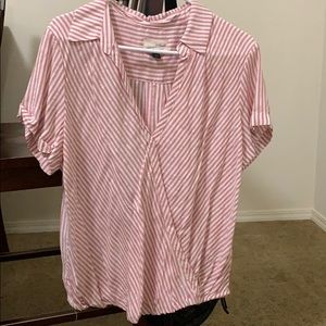 Pink and white stripped shirt